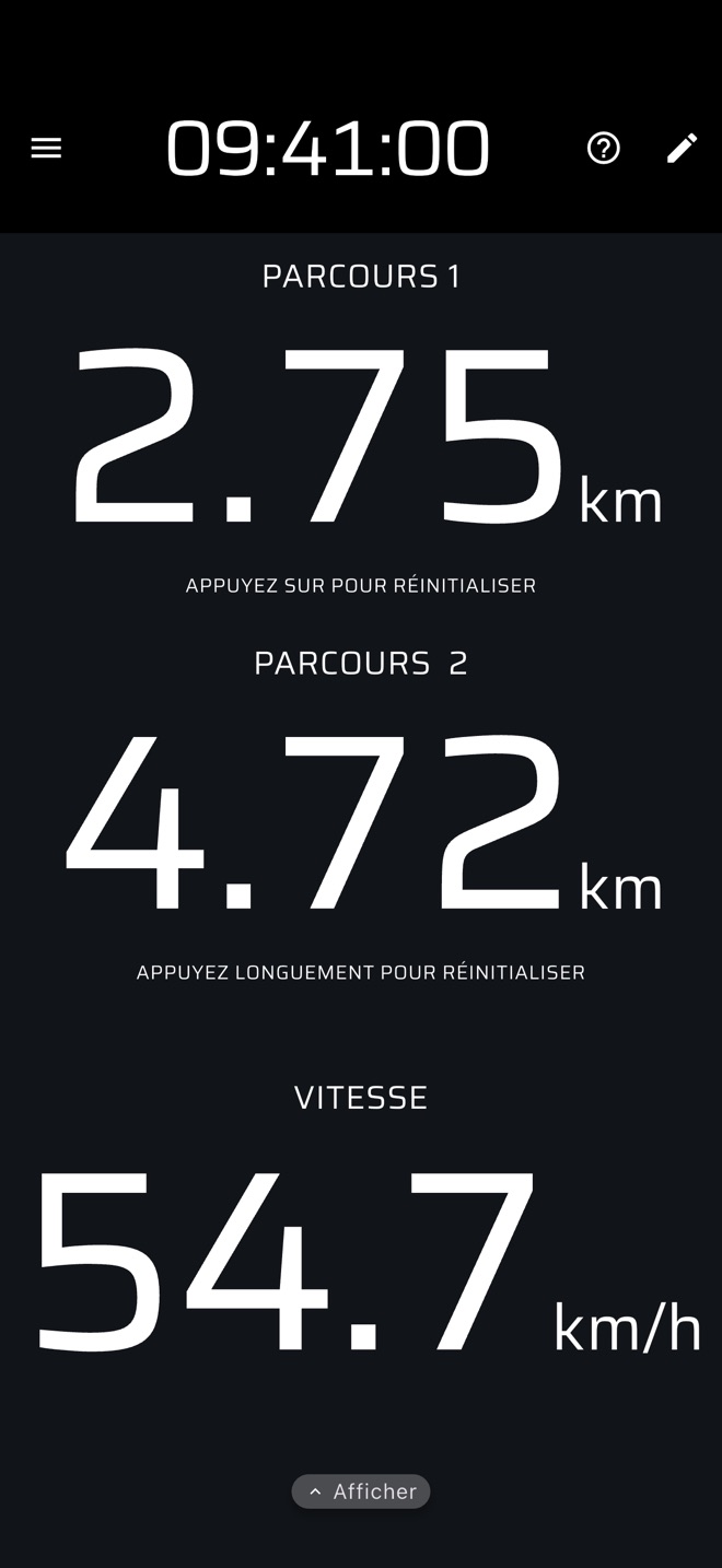 Écran Tripmaster