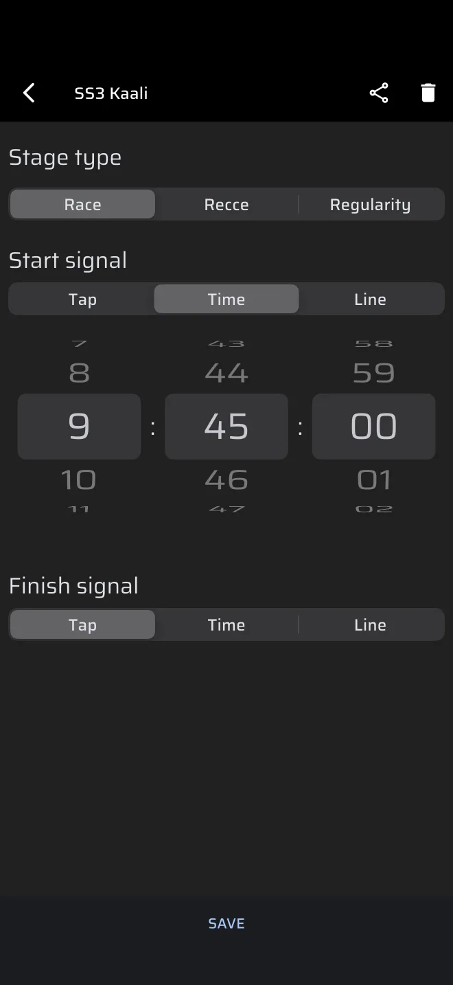 Startsignal Zeit im Editor